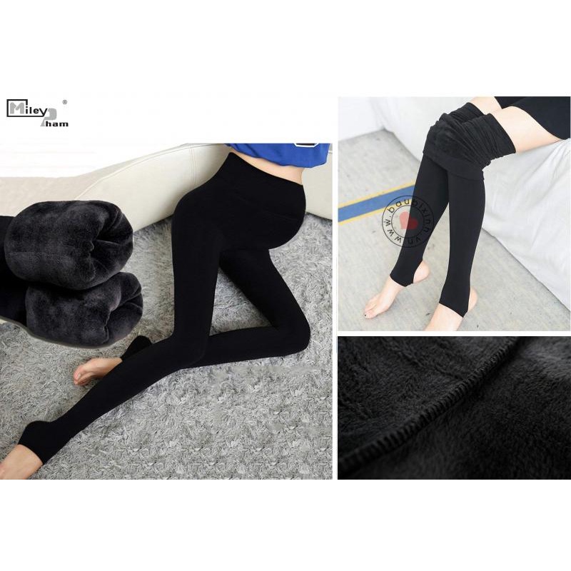 Quần tất bầu lót lông MS Mombaby cả bàn, giẫm gót có chun chỉnh bụng cho mẹ bầu, siêu ấm