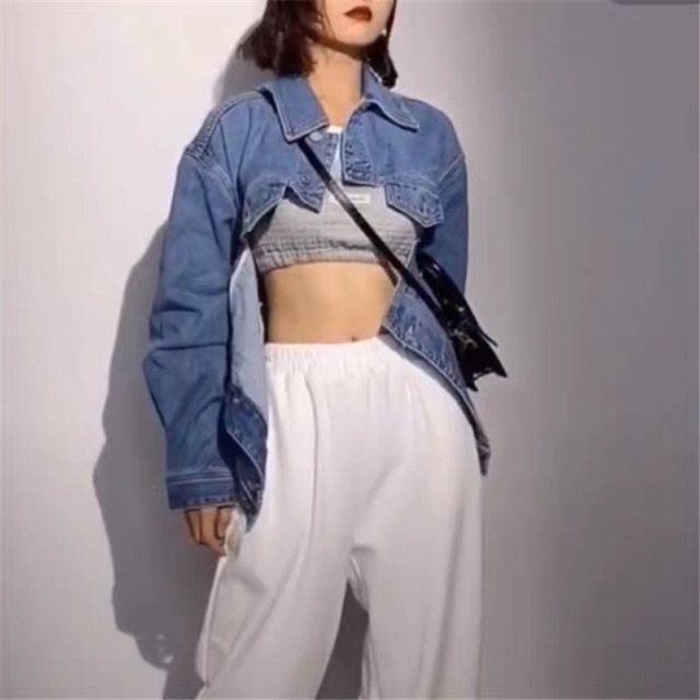 Áo khoác jeans cut- off kiểu độc lạ unisex BAO CHECK