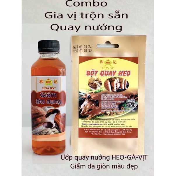 BỘT QUAY HEO trộn sẵn 100gr+ GIẤM ĐA DỤNG 330ml