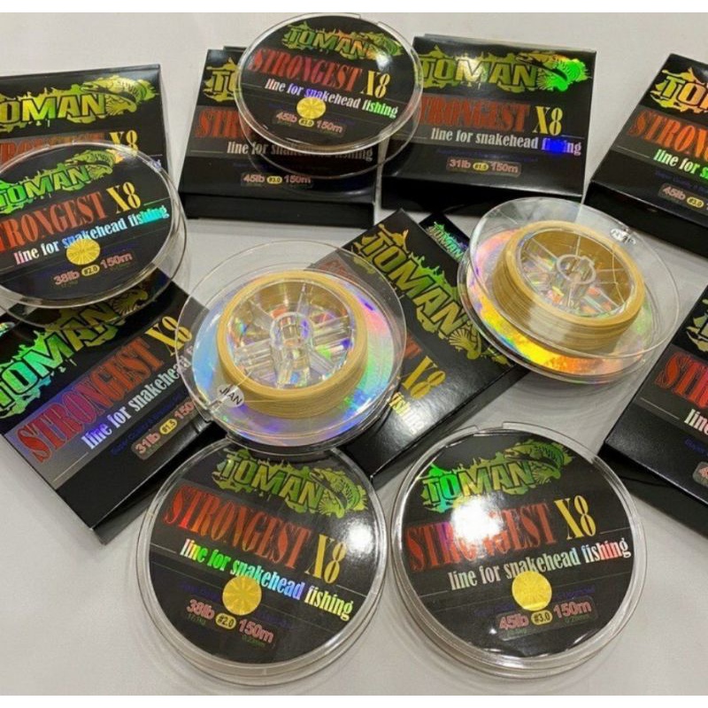 Dây PE, dây dù câu lure Toman Strongest X8 đủ size