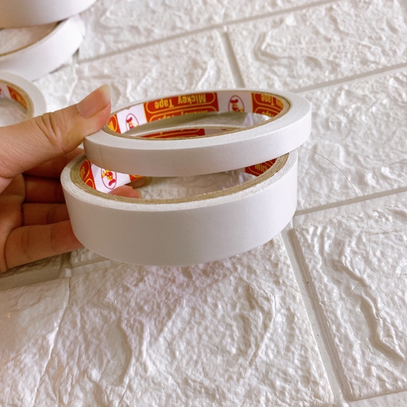 1 cuộn băng dính 2 mặt dán thủ công size 1-2cm