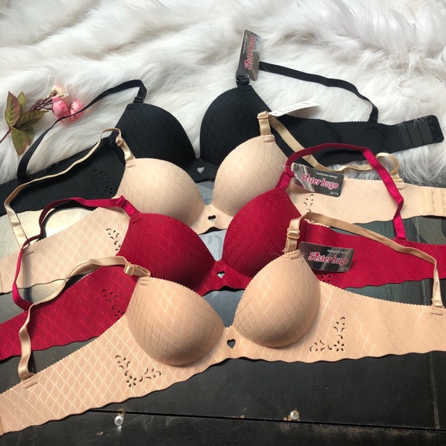 Áo ngực, áo lót su non bàn tay sêu nâng 4cm, 3 khuy