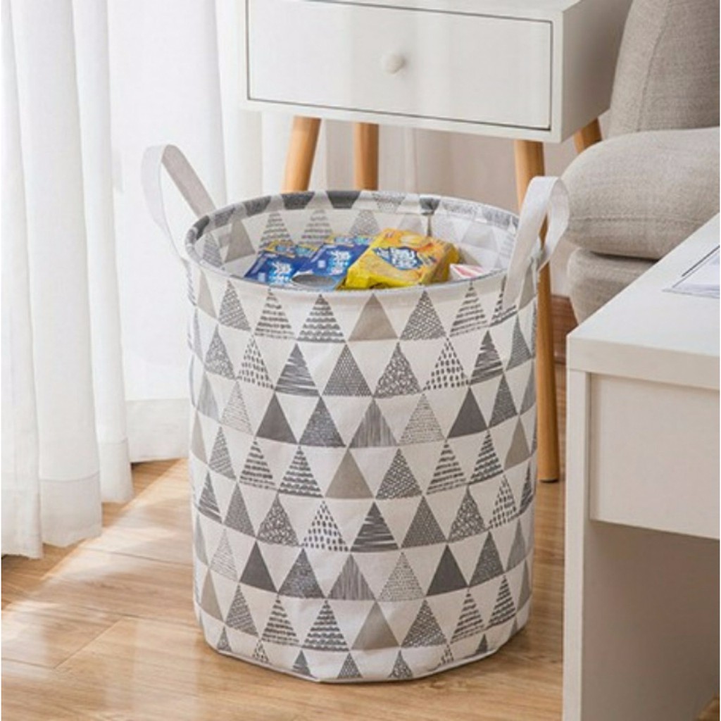 Giỏ vải Oxford đựng đồ giặt có thể gấp gọn (size 41x35cm)