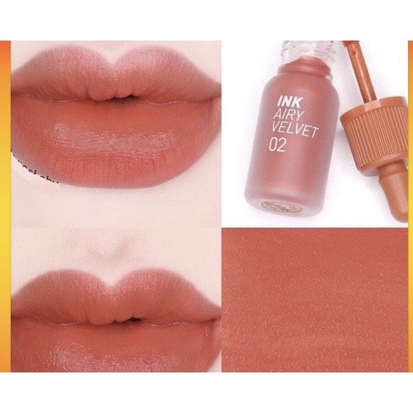 Son Ink 02 Selfie Orange Brown (Airy) Cam Đất Mịn Kem Lì Peripera Ink Airy Velvet Lip Tint Mới Nhất 4g [CHÍNH HÃNG]