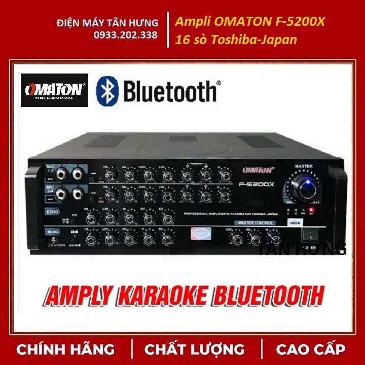 [TPHCM] Amply Bluetooth Karaoke OMATON F-5200X Hàng chính hãng