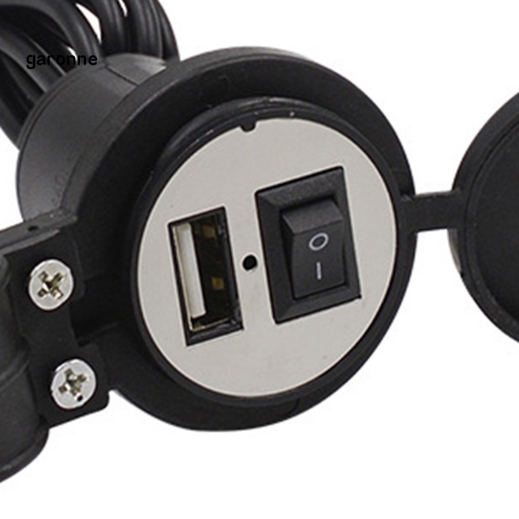 Cục Sạc Điện Thoại USB 12V Kèm Công Tắc Cho Xe Máy