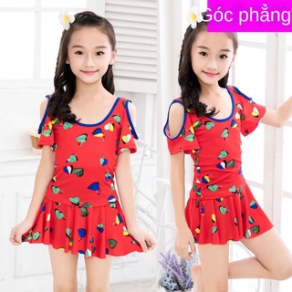 ◐❍Áo tắm trẻ em mới bé gái áo tắm một mảnh trẻ em vừa và nhỏ phù hợp với áo tắm một mảnh của trẻ em