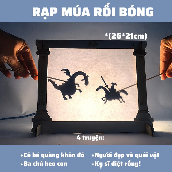 Bộ rạp chiếu múa rối bóng – Size bé – Set 1 – Đồ chơi giáo dục