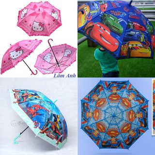 Ô Che Mưa Cho Trẻ Em Kitty, Siêu Nhân, Xe, Người Nhện