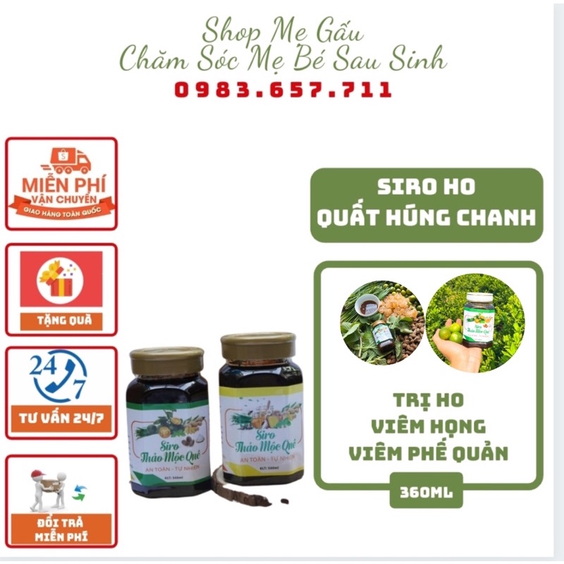 Siro ho quất húng chanh đường phèn