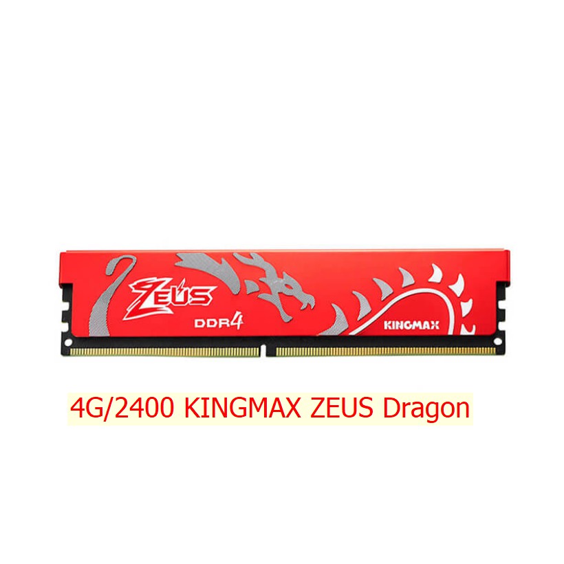 RAM PC DDR4 KINGMAX ZEUS DRAGON - 4G/8G/16GB - Bus 2400/2666/3000 có tản nhiệt thép - Bảo Hành 36T