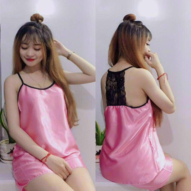 Đồ Bộ Mặc Nhà Vải Phi Bóng Mềm Mát