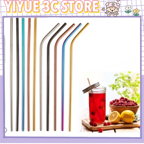 Ống hút uống nước bằng thép không gỉ nhiều màu tùy chọn