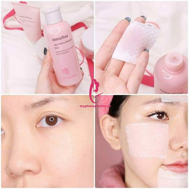 Nước hoa hồng chiết xuất từ hoa đào làm sáng da Innisfree Jeju Cherry Blossom skin