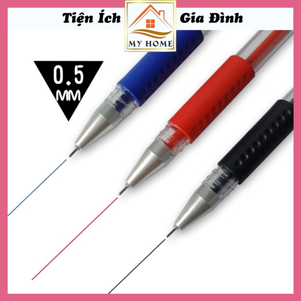Bút bi mực nước ngòi kim 0.5mm, viết êm tay đều mực, đồ dùng văn phòng phẩm