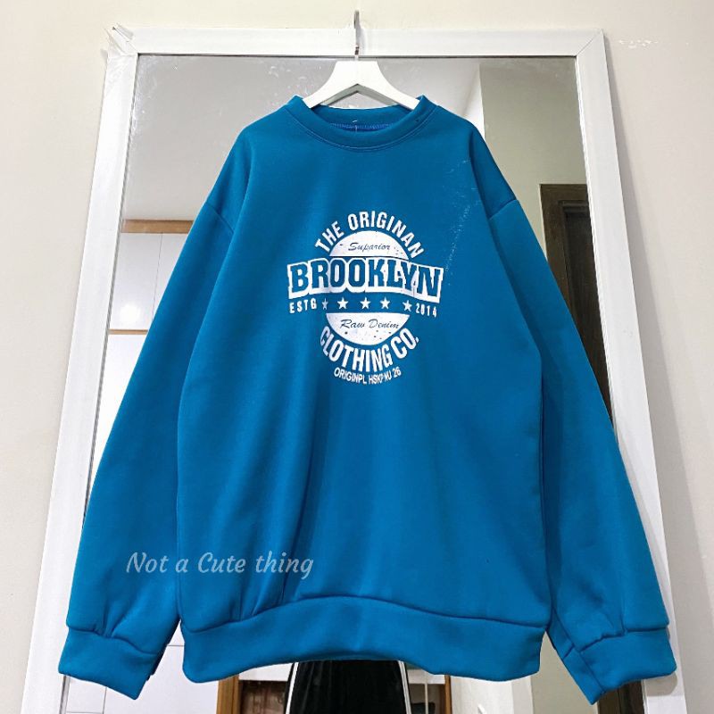 ÁO NỈ SWEATER BROOKLYN FORM RỘNG ULZZANG (HÌNH THẬT)