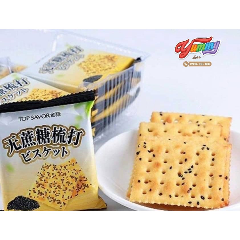 Bánh Quy Mè Đen Top Savor Sugar Free Soda Crackers