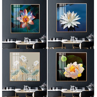 Tranh hoa sen chất liệu tranh canvas và tranh tráng gương đẹp hàng cao cấp trang trí nhà cửa