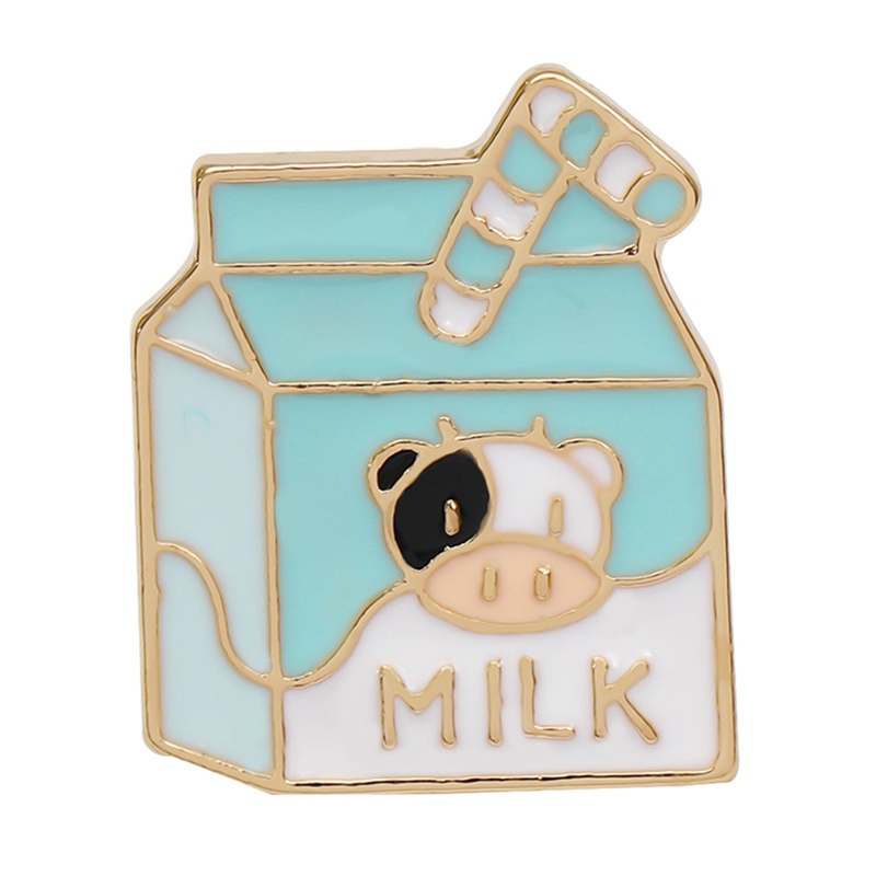 Huy hiệu cài áo hình sữa chua/nước chanh sáng tạo