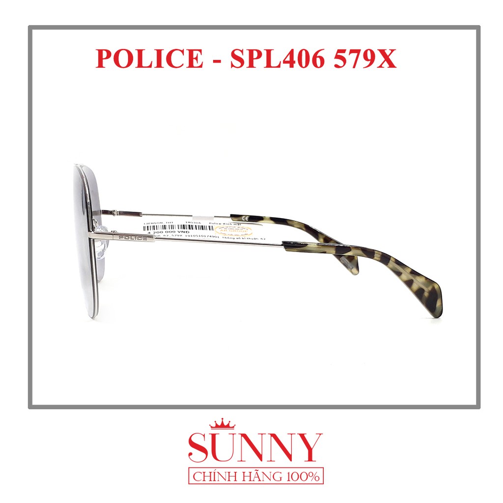Kính mát thời trang chính hãng Police  SPL406 nhiều màu, thiết kế đeo bảo vệ mắt