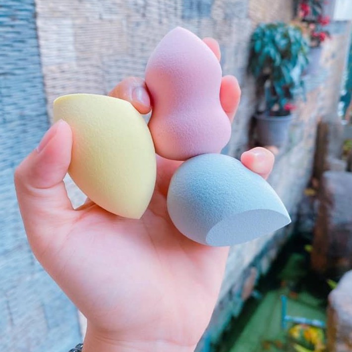Set 3 bông Mút hồ lô tán nền kèm giá đựng | BigBuy360 - bigbuy360.vn