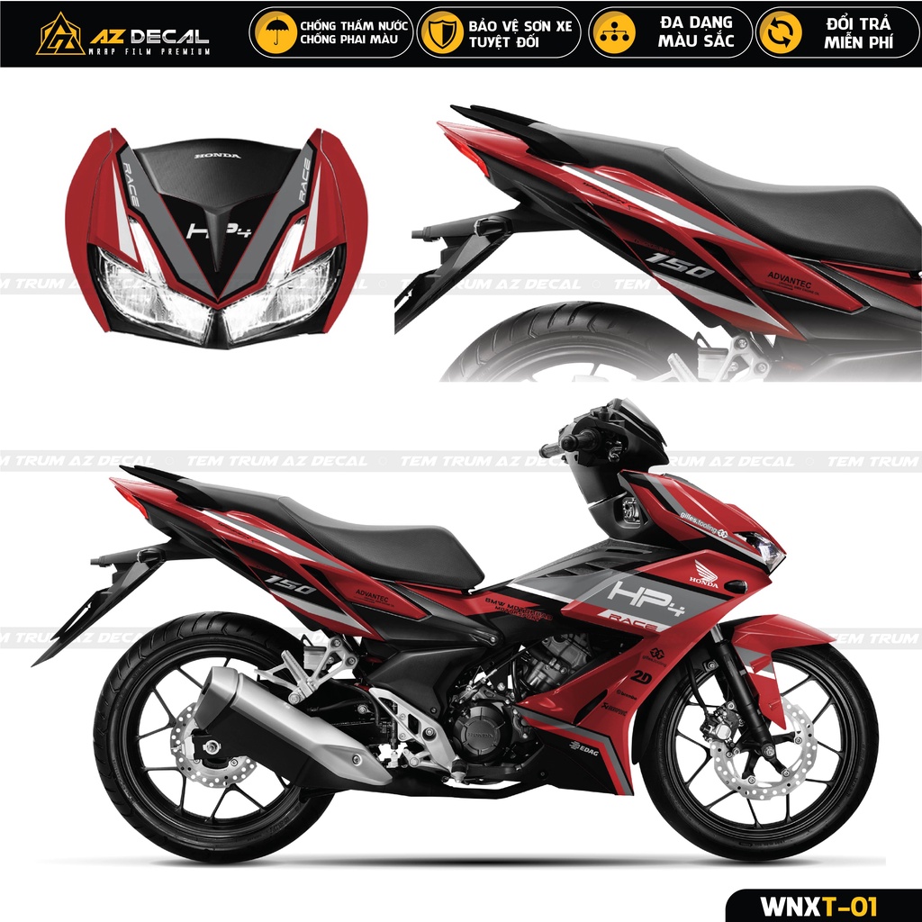 Tem Trùm Winner X Đẹp Phong Cách HP4 | WNXT-01 | Decal Dán Winner X Chất Liệu Chống Nước, Bền Màu