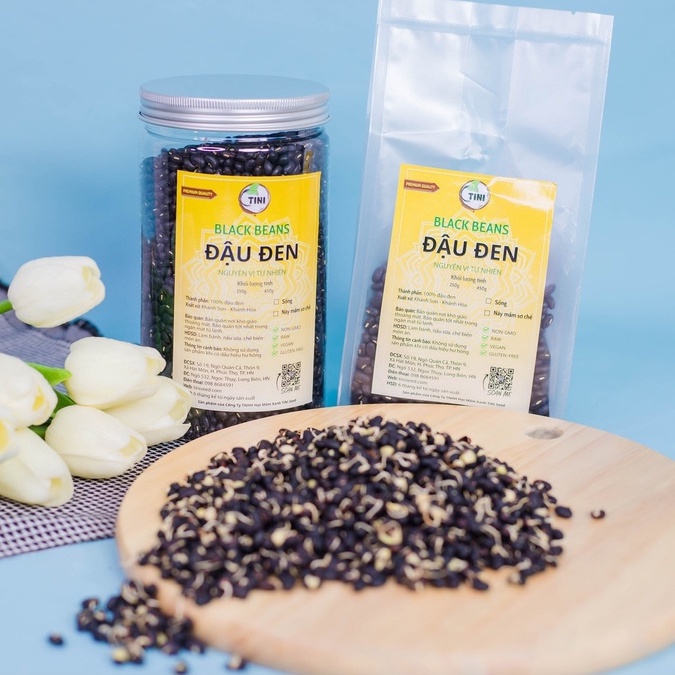 Mầm đậu đen rang gói 450gram - Hạt dinh dưỡng Tiniseed