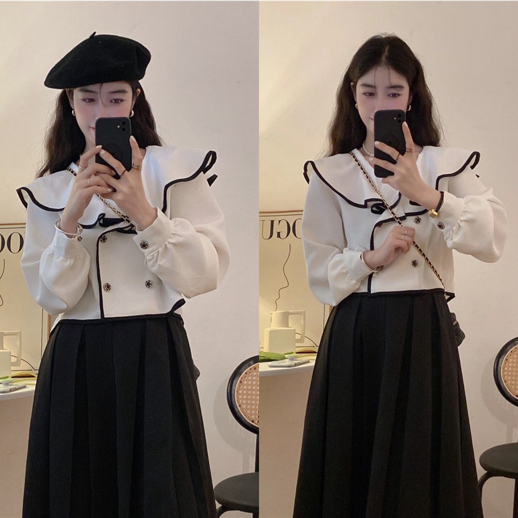 Phụ Nữ Mùa Thu Khí Chất Mới Áo Sơ Mi Dài Tay Áo Sơ Mi Thời Trang Hàn Quốc Sang Trọng