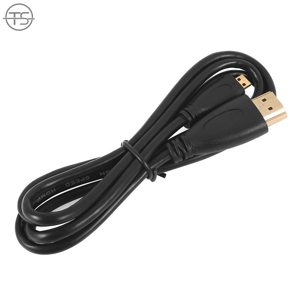 SONG Gopro 6 5 Micro HDMI To HDMI Converter Cable Micro HDMI To HDMI Adapter Cable 1M DVD Phones Gold