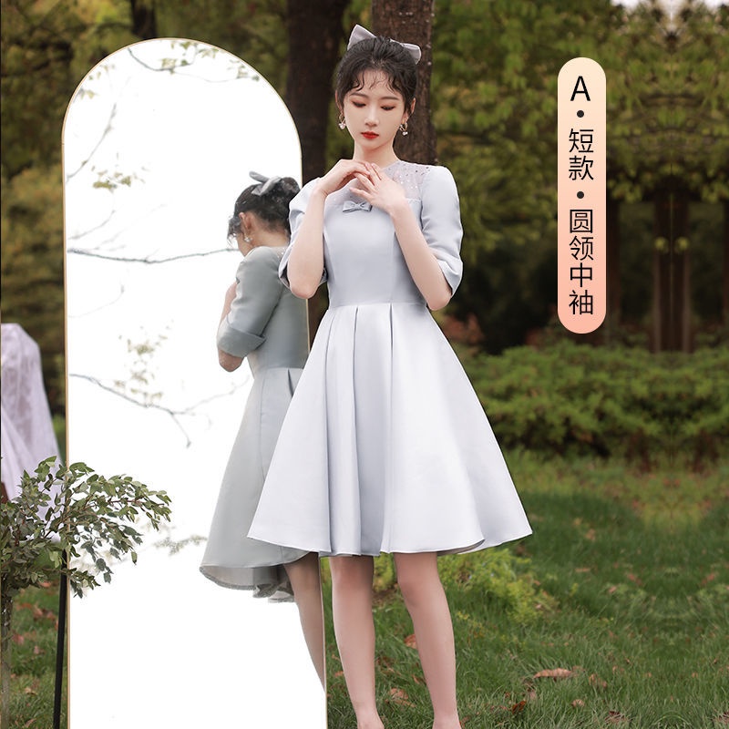 Đầm phù dâu dáng ngắn thiết kế thời trang mới cho nữ