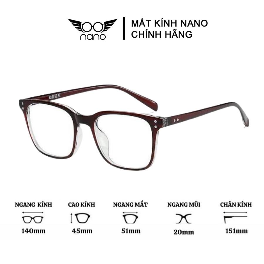Gọng kính cận nam nữ, kính gọng vuông MKSV 6328 gọng nhựa bền bỉ thời trang Hàn Quốc
