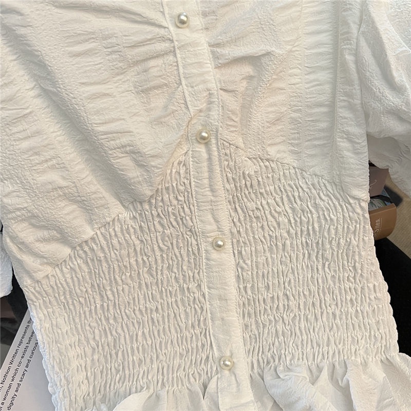 Áo Sơ Mi Nữ Trễ Vai Tay Ngắn Phong Cách Châu Âu Thời Trang Mới