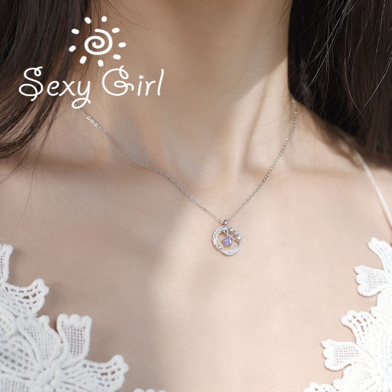 Vòng cổ Mặt Đá Mặt Trăng Thời Trang Cho Nữ