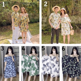 Set đồ đôi đi biển Set đồ đôi hoa quả Đồ đôi hoa quả