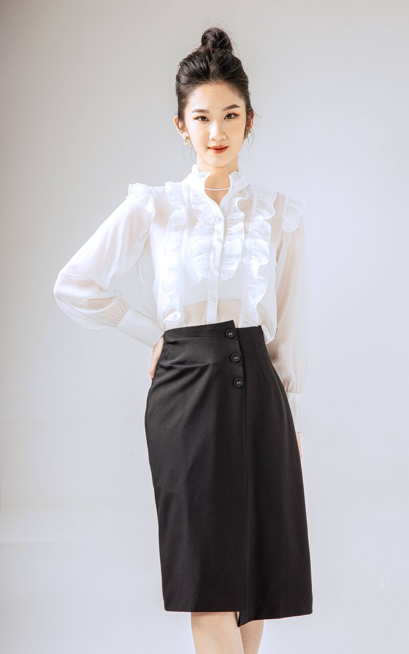 [Mã WABRLOW5 giảm 15% đơn 300K] CCHAT Chân Váy cạp lệch