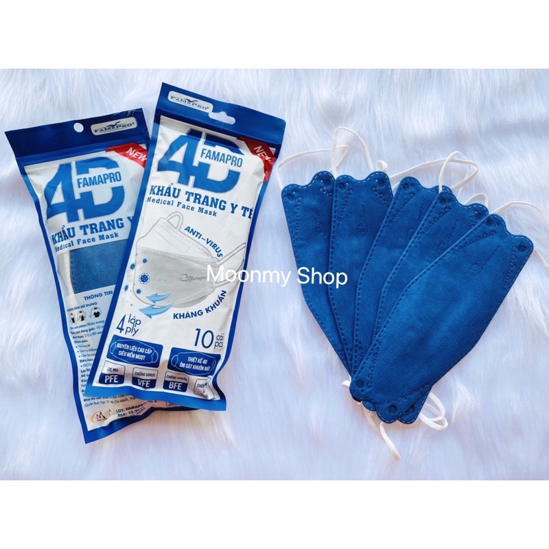 Túi 10 cái khẩu trang KF94 Famapro 4d/khẩu trang KF94 túi 10 cái