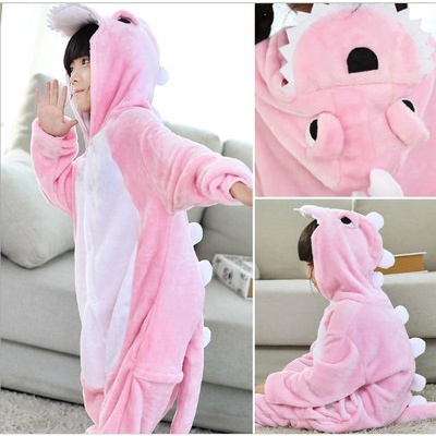 Đồ Ngủ Thú Bộ Đồ Khủng Long Hồng Liền Thân Hình Thú Cho Trẻ Em Bộ Quần Áo Khủng Long Trẻ em Mềm Mịn - hipsstore