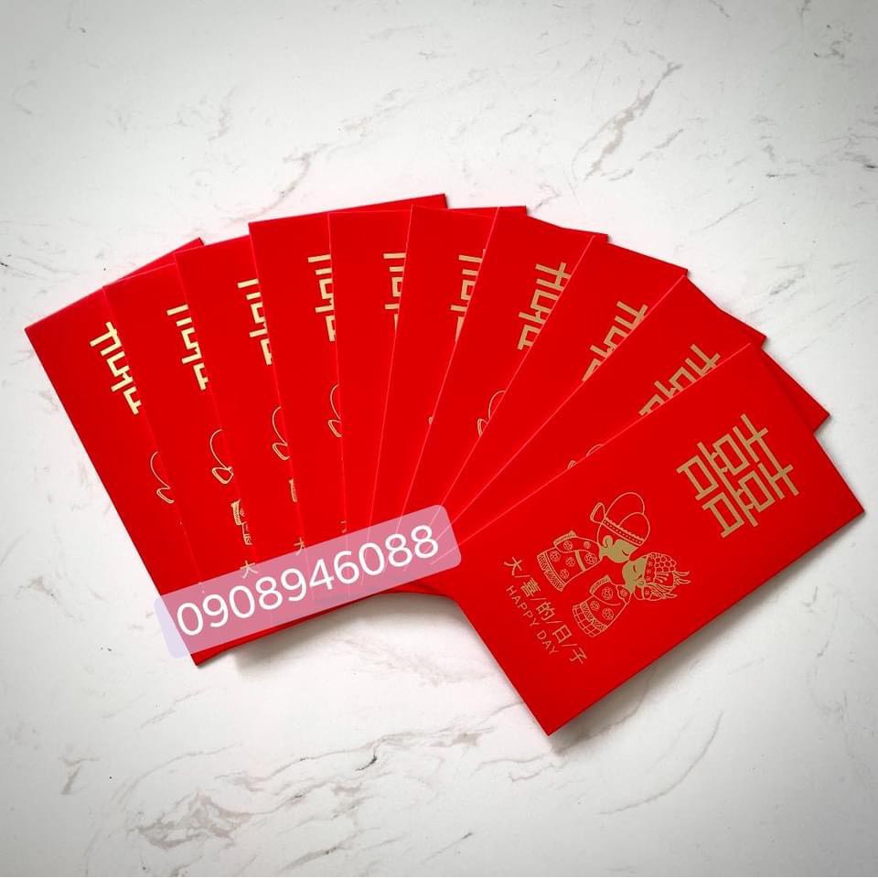 COMBO 6 LÌ XÌ CƯỚI HỎI - MẪU CÔ DÂU CHÚ RỂ TRUNG HOA TRUYỀN THỐNG