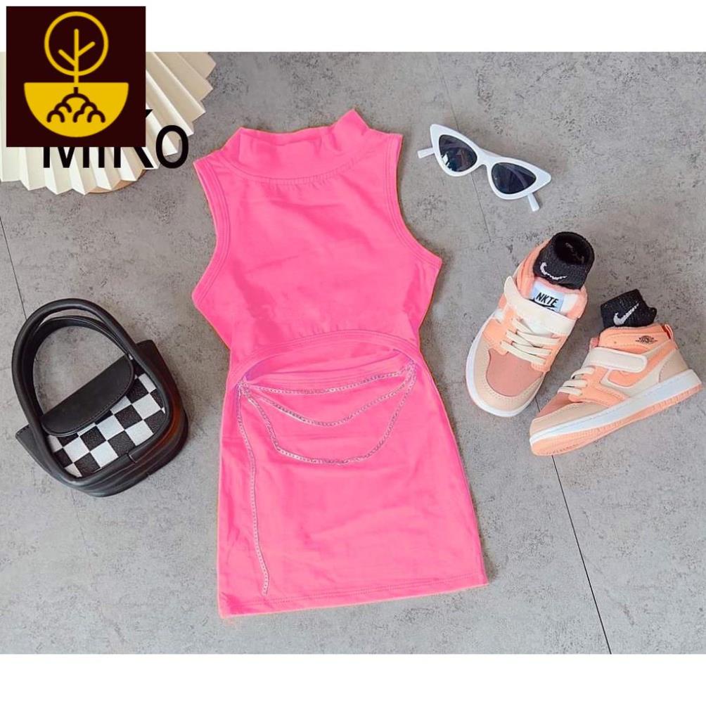Quần áo trẻ em - Váy đầm ôm body cho bé gái, kèm phụ kiện, thun 100% cotton - MiMi shop (220592)
