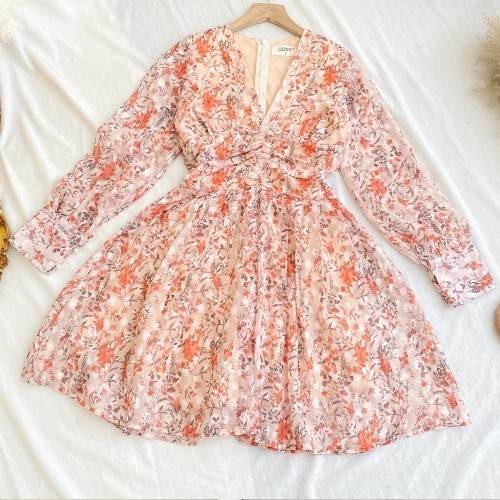 Đầm Hoa Nữ ❤ đầm hoa vàng hồng, thiết kế ❤KÈM HÌNH THẬT | BigBuy360 - bigbuy360.vn