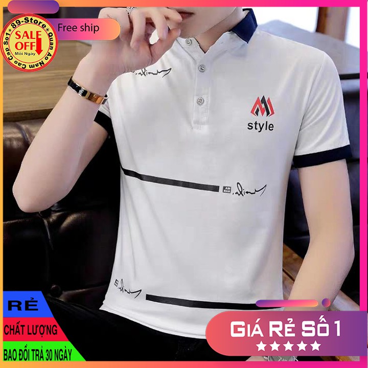 Áo Thun Nam Tay Ngắn Có Cổ Cao Cấp Thích Hợp Moi Lứa Tuổi Cam Kết Về Chất Lượng 🌟GIÁ RẺ NHẤT🌟