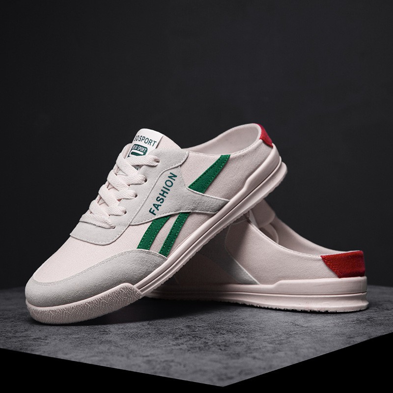 Dép lười bít mũi không gót bằng vải canvas hợp thời trang dễ phối đồ cho nam | BigBuy360 - bigbuy360.vn