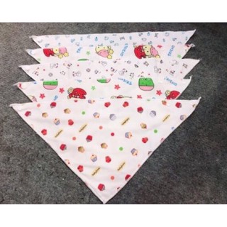 Set 10 khăn yếm tam tam giác cho bé có cúc bấm hàng cao cấp - nhiều mẫu - chất xô xuất nhật