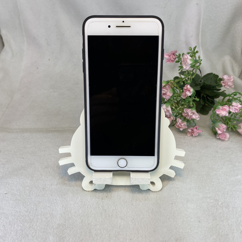 Kệ để điện thoại bằng gỗ CNC cao cấp hình mèo Kitty,hàng chuẩn Phuzinshop