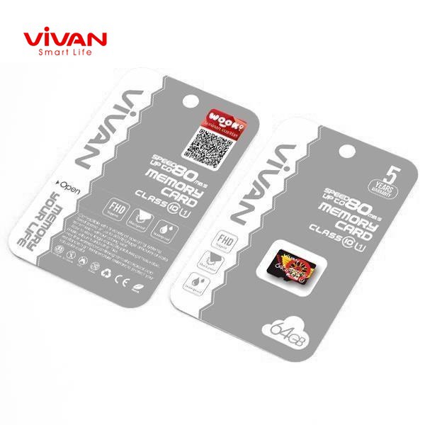 Thẻ Nhớ Micro Sd Vivan V64U10 64gb Class 10 Tf 10mb / S 2