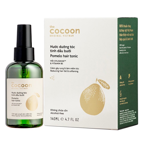 Nước dưỡng tóc tinh dầu bưởi Cocoon giúp giảm gãy rụng &amp; làm mềm tóc 140ml