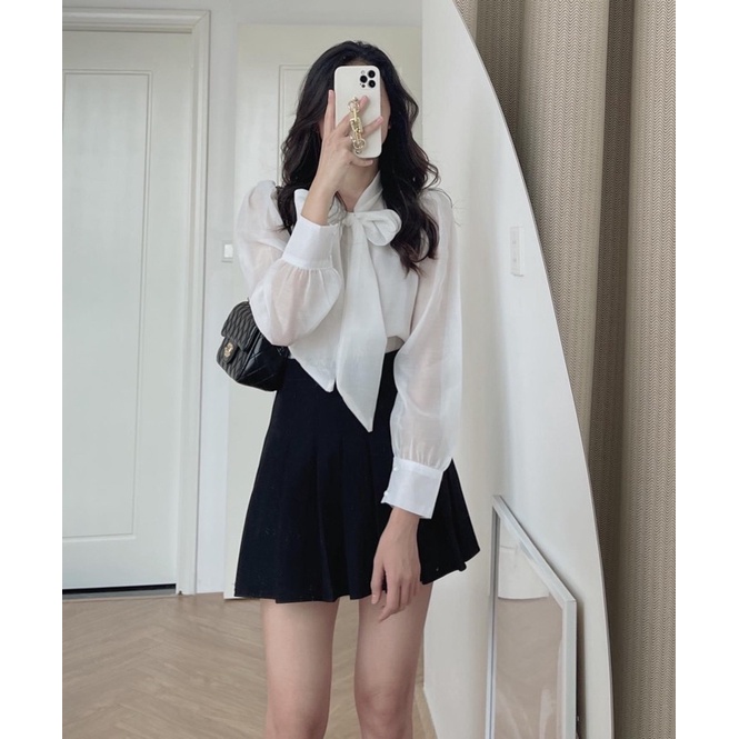 Áo voan nơ hình chụp thật | BigBuy360 - bigbuy360.vn