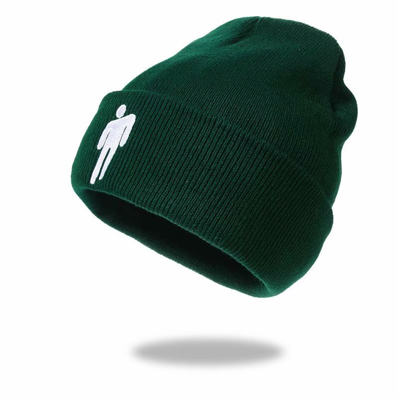 Mũ dệt kim LINJW vải cotton thêu họa tiết hoạt hình thời trang unisex 2021