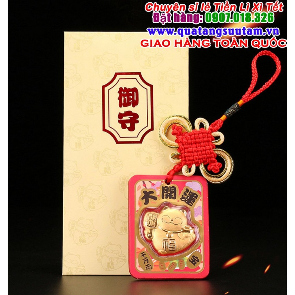 Quà tặng sang chảnh ngày Tết - Bao Lì Xì Mèo Như Ý Cát Tường Vàng 24k