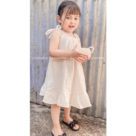 Váy hai dây xô muslin siêu xinh cho bé ❤️